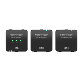 Sistema de micrófono inalámbrico con dos transmisores y un receptor con adaptador de zapata para cámaras  BEHRINGER  GO-CAM-WIRELESS-II - Hergui Musical
