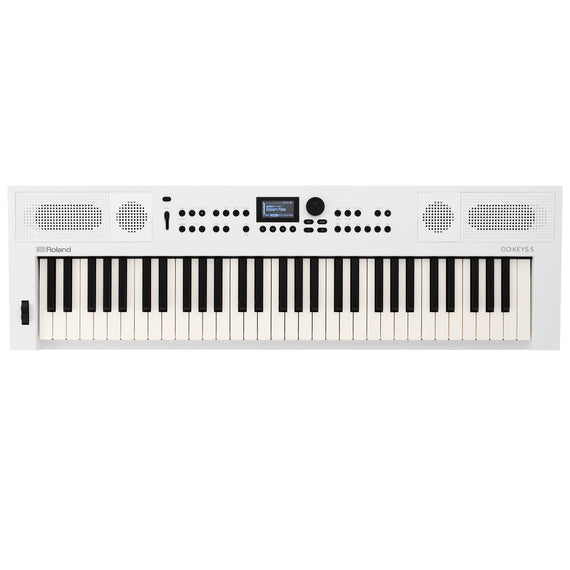 Teclado de creación musical, color Blanco, más de 1000 tonos, secuenciador de acordes y acompañamientos  ROLAND  GOKEYS5-WH - Hergui Musical