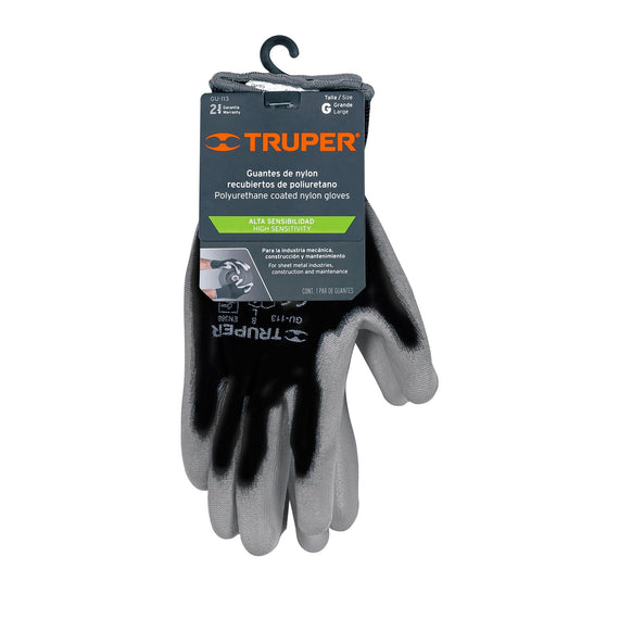 Guantes de nylon recubiertos de poliuretano, g, truper   GU-113 - Hergui Musical