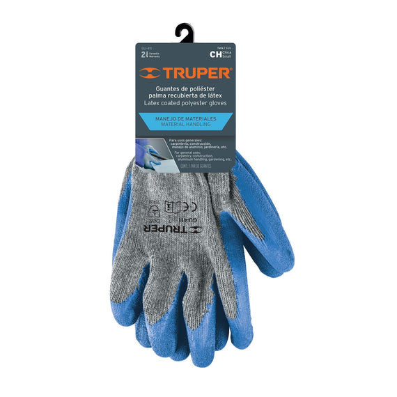 Guantes de poliéster recubiertos de látex, ch, truper   GU-411 - Hergui Musical