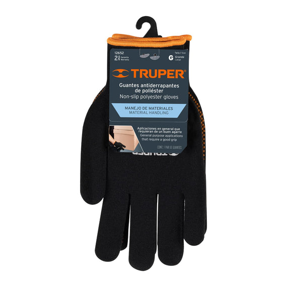 Guantes de poliéster con puntos de pvc en palma, g, truper   GU-443 - Hergui Musical