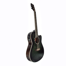 GUITARRA ELECTROACÚSTICA 39", NEGRO DEGRADADO CUERPO CAFÉ, ACABADO MATE   ROMMS  GEA-439DC - Hergui Musical