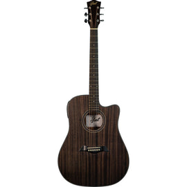 GUITARRA ELECTROACUSTICA MATE CAOBA TERCEROLA  JMT   AF386CE - Hergui Musical