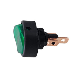 Switch on-off con 3 patas y piloto, boton verde, 12v 20A  RADOX   835-143 - Hergui Musical
