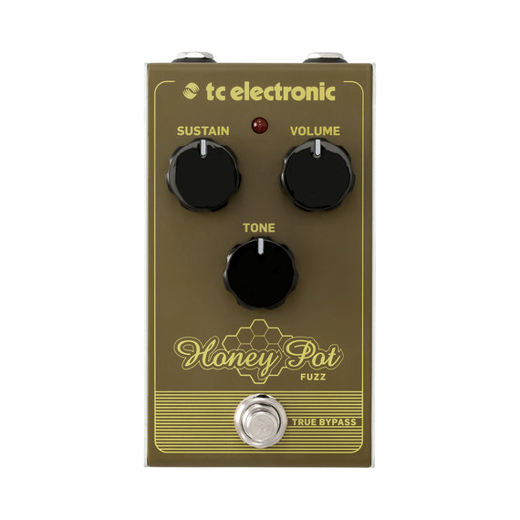 Pedal de distorsión/fuzz estilo vintage, circuitería totalmente analógica, cargado de sustain grueso y saturado que gotea armónicos, true bypass, top-mounted I/O  HONEY-POT-FUZZ - Hergui Musical