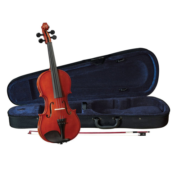 Violín 4/4 Cervini con tapa de abeto, fondo y costados de maple, cabezal de maple sólido, afinadores milimétricos  HV-100-4/4 - Hergui Musical