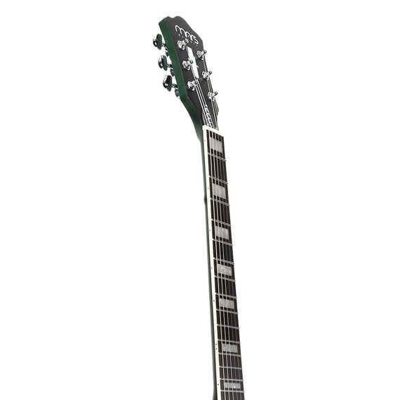 Guitarra Mars eléctrica Hollowbody 335 P90 Satin, color Verde, con cuerpo de sapeli y tapa a juego  MARS  HOLLOWBODY-335-P90-SATIN-GRN - Hergui Musical