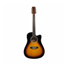 Guitarra texana electroacústica, color sunburst, con recorte  SYMPHONIC   J-20CE-SB - Hergui Musical