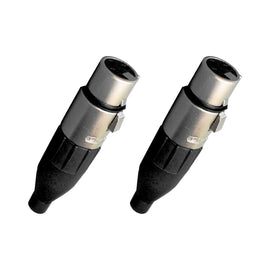 PAQ. 2 PZAS. DE PLUG CANNON HEMBRA 3 POLOS PROFESIONAL C/ SEGURO  KAPTON   JA-155BK(2) - Hergui Musical