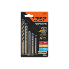 Juego de 5 brocas hss para metal, truper expert  JBAV-5