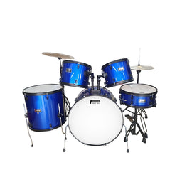 Batería Jr. 5 Pzas. color Azul, incluye: Atriles, asiento y platillos   POWERBEAT   JBJ1049A-BL