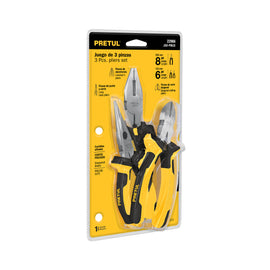 Juego de 3 pinzas 3 mango confort Grip,  PRETUL   22966 - Hergui Musical