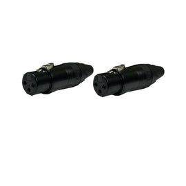 PAQ. 2 PZAS. DE PLUG CANON HEMBRA NEGRO  SOLCOR   JKCANN(2) - Hergui Musical