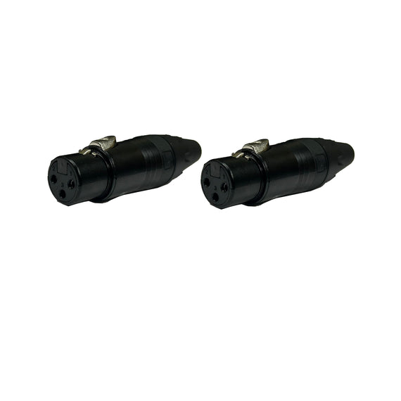 PAQ. 2 PZAS. DE PLUG CANON HEMBRA NEGRO  SOLCOR   JKCANN(2) - Hergui Musical