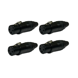PAQ. 4 PZAS. DE PLUG CANON HEMBRA NEGRO  SOLCOR   JKCANN(4) - Hergui Musical