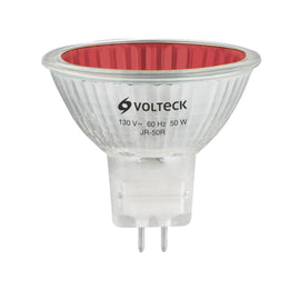 LAMPARA DE HALOGENO ROJO 50W mr16 EN CAJA    VOLTECK    JR-50R - Hergui Musical