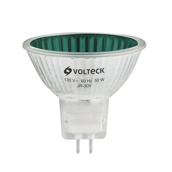 LAMPARA DE HALOGENO VERDE 50A TIPO mr16 EN CAJA    VOLTECK    JR-50V - Hergui Musical