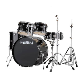 Jgo. de batería Rydeen Black Glitter c/herrajes JHWRD y Set de platillos J014USET  YAMAHA  JRDP2F5BLGUSET - Hergui Musical