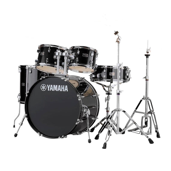 Jgo. de batería Rydeen Black Glitter c/herrajes JHWRD y Set de platillos J014USET  YAMAHA  JRDP2F5BLGUSET - Hergui Musical