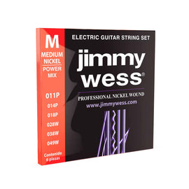 JGO DE CUERDAS ELECTRICA POWER MIX .011 JIMMY WESS JWGE-1011N - Hergui Musical