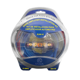 KIT CAL. 8 PARA INSTALACIÓN DE AMPLIFICADOR  KRACK   KAK-8AWG - Hergui Musical
