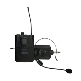 Sistema de micrófono inalámbrico UHF de diadema con body pack recargable, 16 canales, (Frecuencia: 631-643, 646-658)  KRIEG   KM-15DI - Hergui Musical