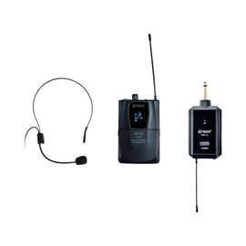 Sistema de micrófono inalámbrico UHF de diadema con body pack recargable, 16 canales, (Frecuencia: 631-643, 646-658)  KRIEG   KM-25DI - Hergui Musical