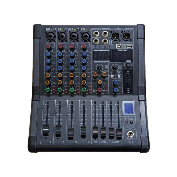 Mezcladora pasiva 4 canales, efectos DSP, Bluetooth, ecualizador  HARDEN   KMX-4MP - Hergui Musical