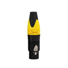Plug Canon Hembra para soldar color Amarillo  KRACK  KNON-FY - Hergui Musical