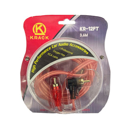 CABLE 2 RCA MACHO-MACHO 3.60m  KRACK KR-12 - Hergui Musical
