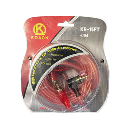 CABLE 2 RCA MACHO-MACHO 4.50m  KRACK KR-15 - Hergui Musical