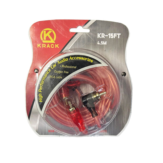 CABLE 2 RCA MACHO-MACHO 4.50m  KRACK KR-15 - Hergui Musical