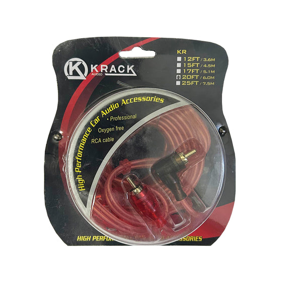 CABLE 2 RCA MACHO-MACHO 6m  KRACK KR-20 - Hergui Musical