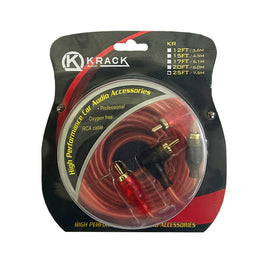CABLE 2 RCA MACHO-MACHO 7.5m  KRACK KR-25 - Hergui Musical