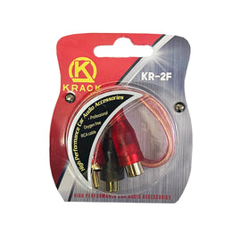 CABLE "Y" DE RCA 2 HEMBRAS 1 MACHO  KRACK  KR-2F - Hergui Musical