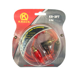 CABLE 2 RCA MACHO-MACHO 90cm  KRACK KR-3 - Hergui Musical