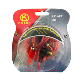 CABLE 2 RCA MACHO-MACHO 1.80m  KRACK KR-6 - Hergui Musical