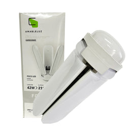 Foco de leds 42w Capricornio, 3 Aletas, Luz Fria 6500w AMABLELUZ   L01W42 - Hergui Musical