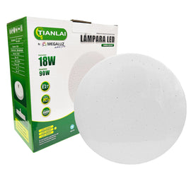 Lámpara con alimentación E27 110v, Consumo 18w, carcasa de plástico, temperatura de luz 3000K, 4000K, 6500K  TIANLAI   LE27M10W18 - Hergui Musical