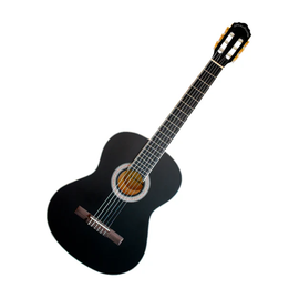GUITARRA CLASICA LA ESTUDIANTINA, LINDEN, NEGRO MATE  LECG-0100-BK
