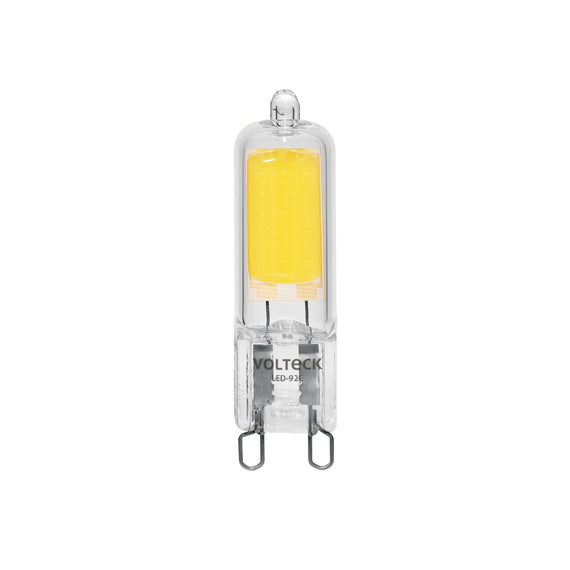 Foco LED 2 W, tipo ampolleta, 2700K luz ámbar, G9,    VOLTECK   LED-92C - Hergui Musical