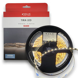 TIRA DE LUZ LED 12v, 5m, 4000K Luz Neutra, 120 leds x metro  OPUS  OPSM-LL21 - Hergui Musical