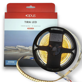 TIRA DE LUZ LED 12v, 5m, 4000K Luz Neutra, 240 leds x metro  OPUS  OPSM-LL23 - Hergui Musical