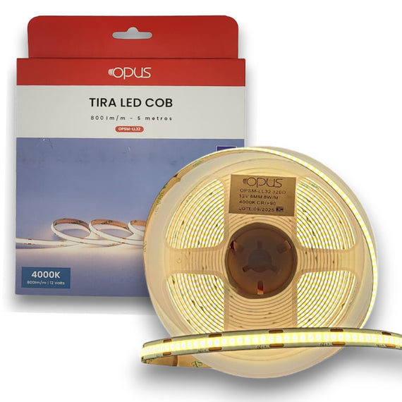 TIRA DE LUZ LED 12v, 5m, 4000K Luz Neutra, 320 leds x metro  OPUS  OPSM-LL31 - Hergui Musical