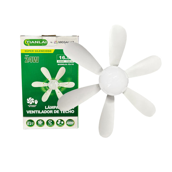 Lámpara con ventilador de techo, Diámetro: 16.5
