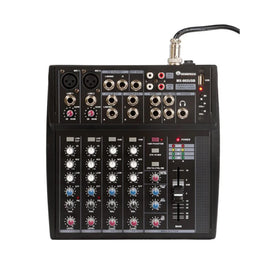 MEZCLADORA PASIVA 8 CANALES (2 DIRECTOS 6 COMPARTIDOS) USB/PHANTHOM   SOUNDTRACK   MX-802USB - Hergui Musical