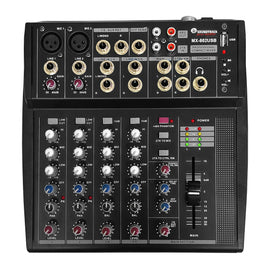MEZCLADORA PASIVA 8 CANALES (2 DIRECTOS 6 COMPARTIDOS) USB/PHANTHOM   SOUNDTRACK   MX-802USB - Hergui Musical