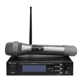 SISTEMA INALÁMBRICO DE 1 MICRÓFONO INALÁMBRICO, SEÑAL UHF, FRECUENCIAS VARIABLES  SOUNDTRACK   STW-46HU - Hergui Musical