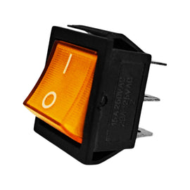 SWITCH BALANCIN CON PILOTO 6 PATAS 2P-2T AMARILLO   RADOX   835-051 - Hergui Musical