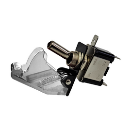 SWTICH CON CUBIERTA DE SEGURIDAD BLANCO E INDICADOR DE LED 12v 20A  RADOX   835-280 - Hergui Musical